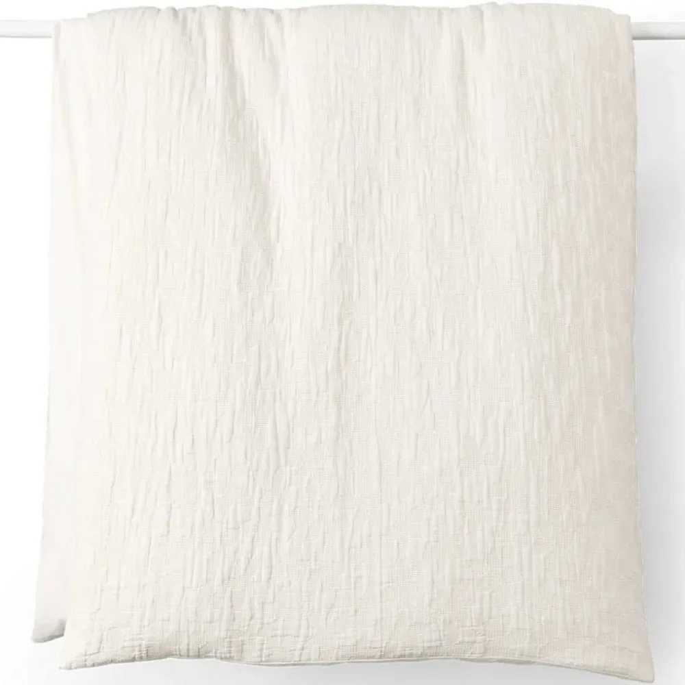 Land's End Textured Two tone Cotton duvet king light stone Stencil Floral King